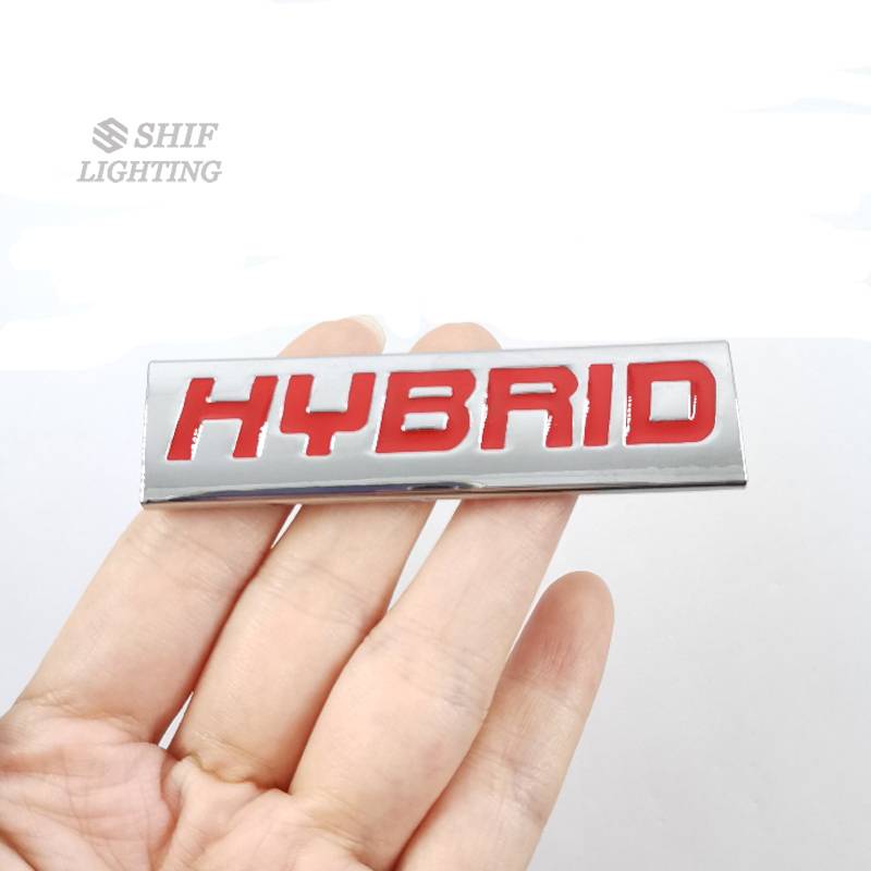 1pc Stiker Emblem / Badge Tulisan HYBRID Bahan Metal Untuk Dekorasi Mobil Universal