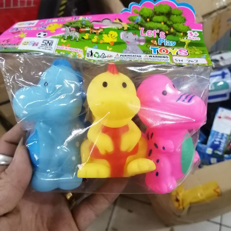 PROMO COD MAINAN VYNIL KARET DINOSAURUS PENCET BUNYI  SH303