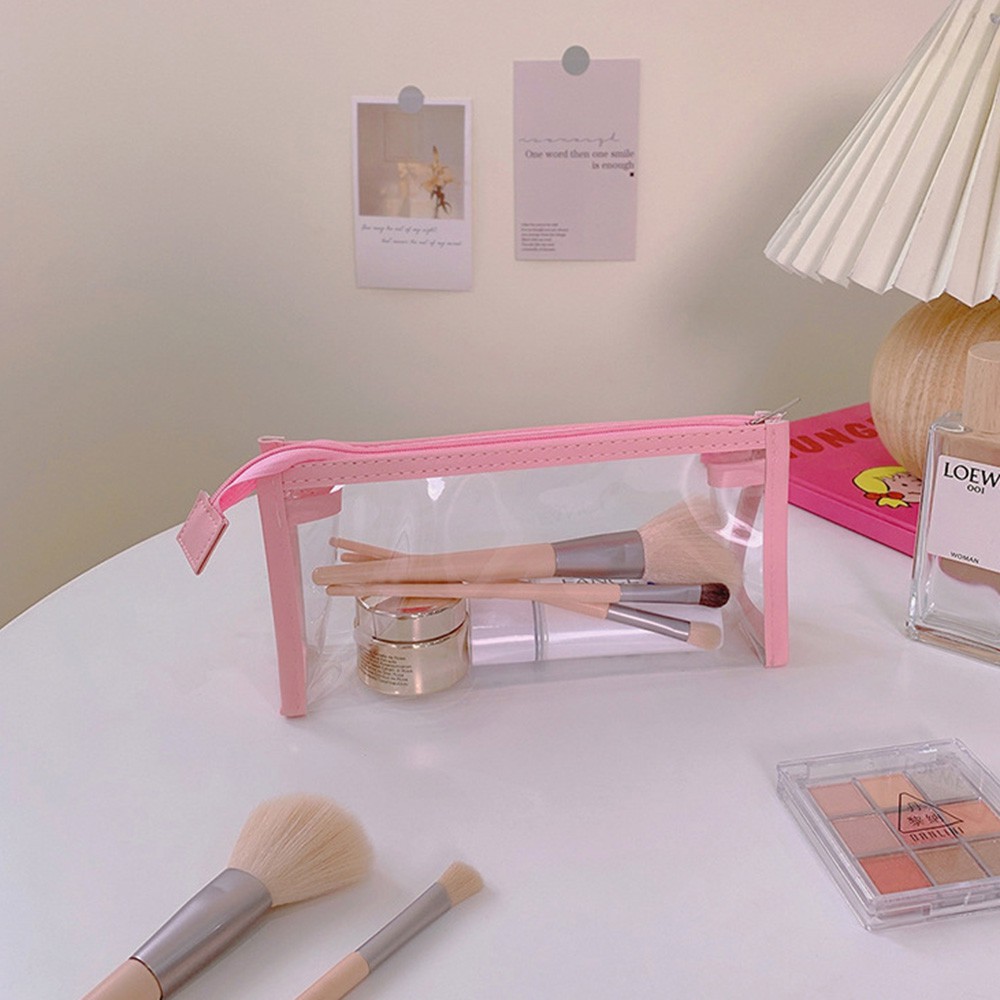 Tempat Pensil Transparan Anti Air Ukuran Besar Untuk Pelajar