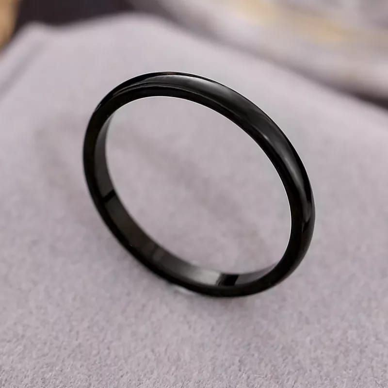 Cincin Polos Tunangan 3mm Cincin Nikah Pria dan Wanita Titanium