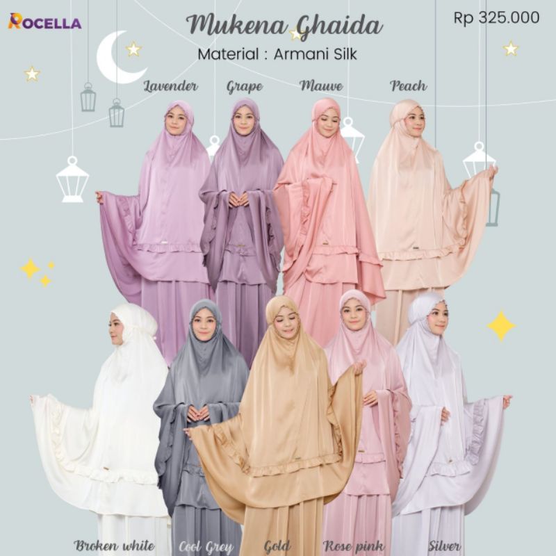Mukena Origonal Nadhira by Rocella|Mukena Putih|Mukena Halus|Mukena Lembut Adem|Mukena Polos Adem|Mu
