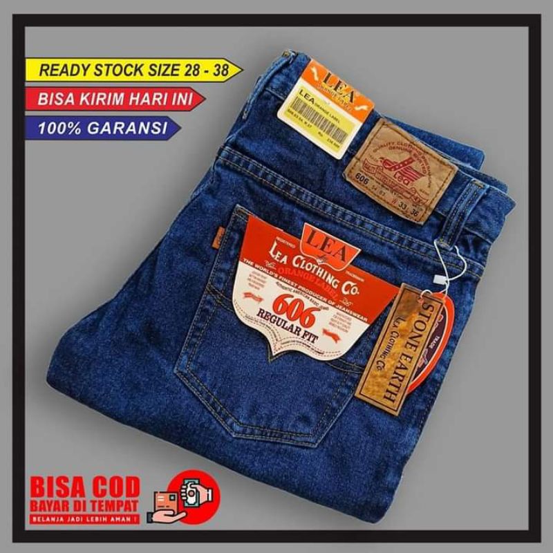 Celana Jeans Lea 606, 604, Straight Jeans Reguler Fit, Jeans Standar