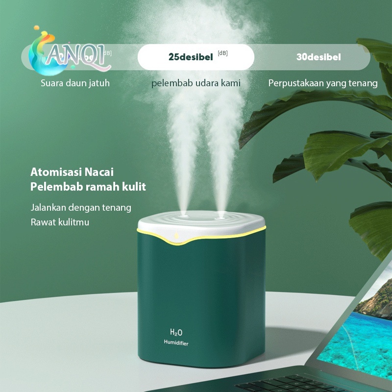 ANQI SHOP Humidifier K7 Air Aromaterapi Diffuser Dual Mist 2ltr Dual Mist VS-1833-3