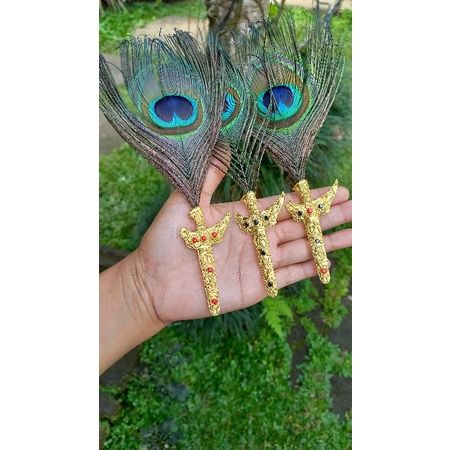 pin keris bulu merak/bross udeng/bross bali