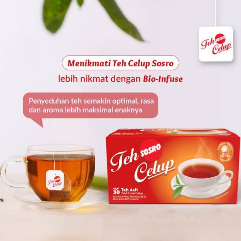 

Teh Celup Sosro Kotak isi 30 kantong