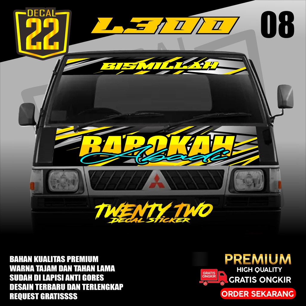 STIKER DECAL KABIN DEPAN L300 ,DECAL STIKER L300 KODE 08 Podo