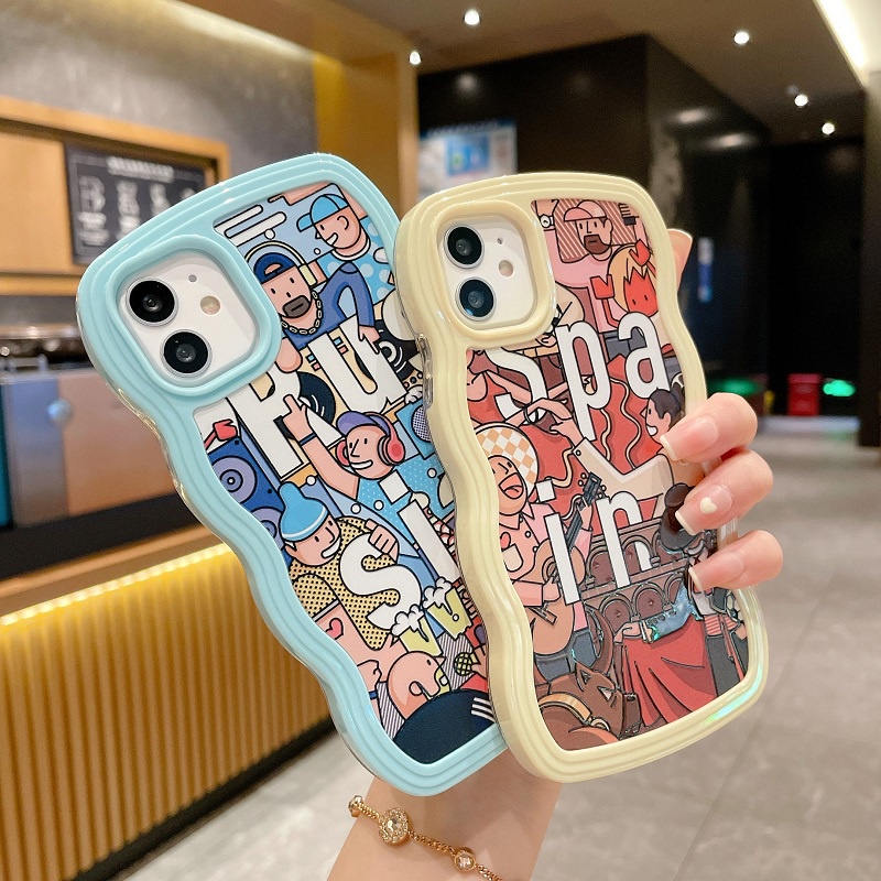 (2 In 1) Casing iPhone 11 12 13 Pro MAX X XR XS MAX Motif Karakter Kartun