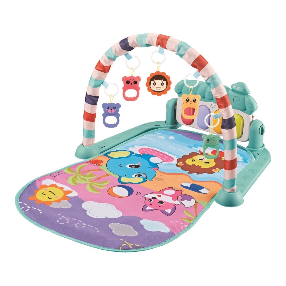 PROHEMAT MIISOO PEDAL PIANO FITNESS RACK Baby Musical Playgym Bayi Kerincingan Baby Gym babygym-910 Biru