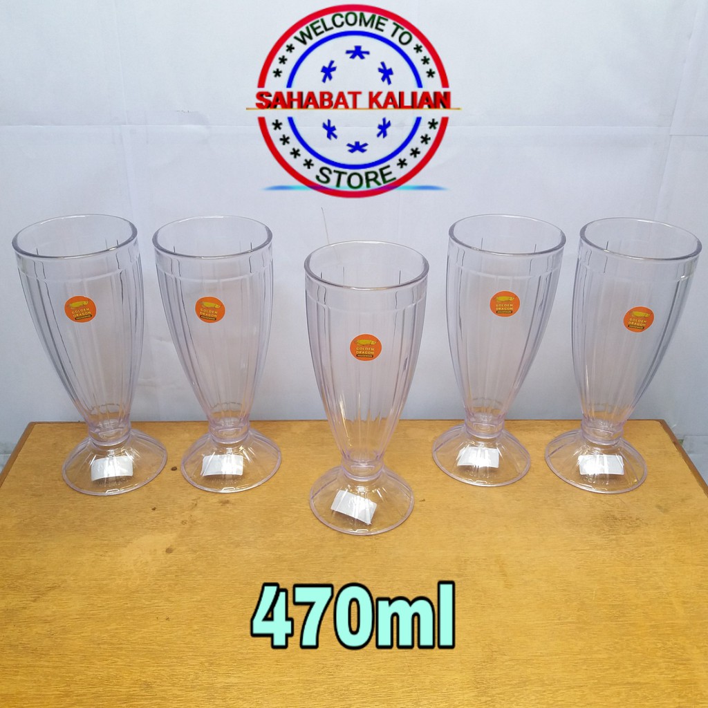 (6 GELAS) GELAS JUS GOLDEN DRAGON 844 470ML
