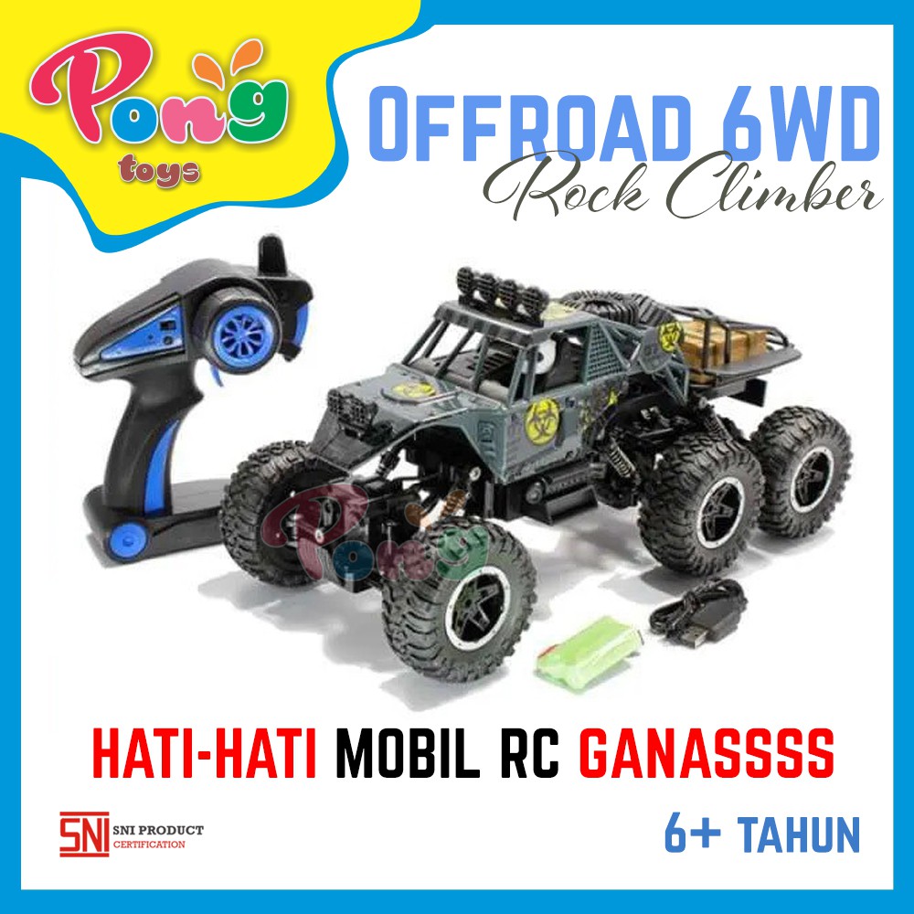 Mainan Anak Cowok RC Bigfoot Monster Offroad Racing 2.4Ghz - 6WD