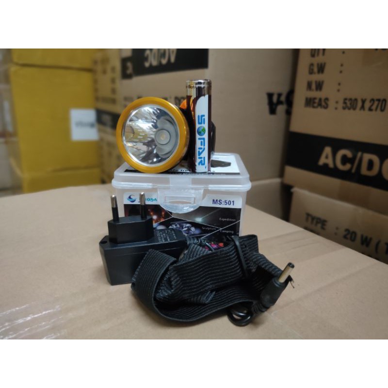 SENTER KEPALA MS 501 30 WATT BISA DICHARGE CAHAYA KUNING/PUTIH