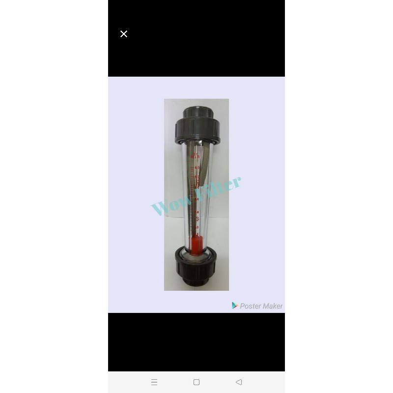 flowmeter tabung 6m3/hour rotameter 6m3 per jam