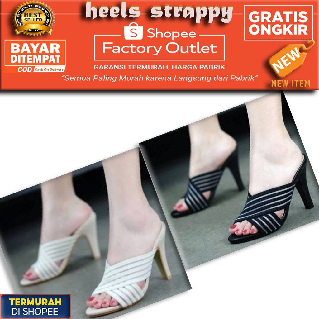 Sandal High Heels Jinjit Pesta Kondangan Terbaru 2021 Sandal Hak Tinggi IMPORT Cewek Sandal Casual S