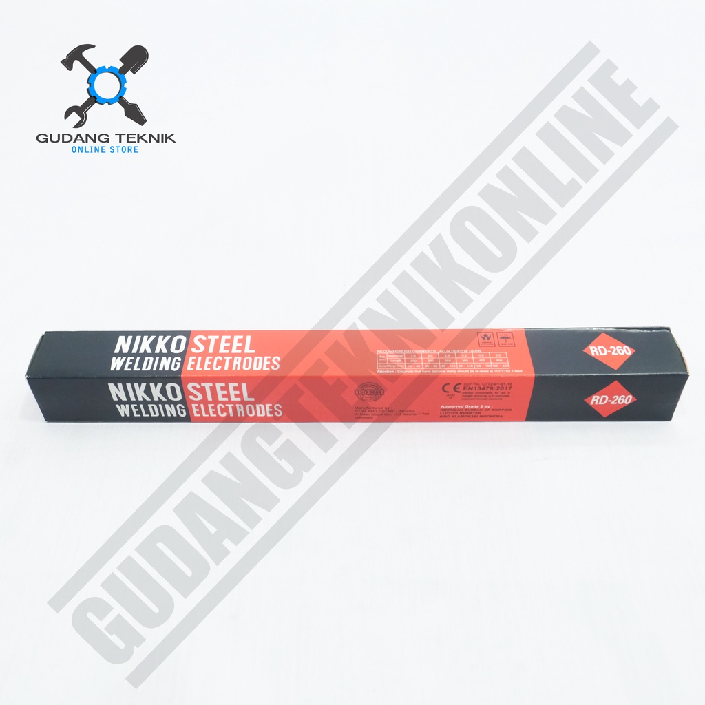 Kawat Las 1.6mm 2mm 2.6mm 1Kg NIKKO RD260 / Kawat Las Steel NIKKO RD 260 - Steel Welding Electrodes RD-260