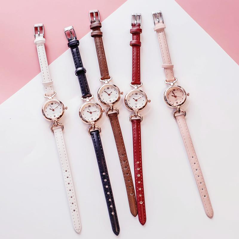 ✅Grosir Jam Senen - Jam Tangan Wanita Analog Model Bulat Jam Tangan Wanita Kecil Tali Kulit