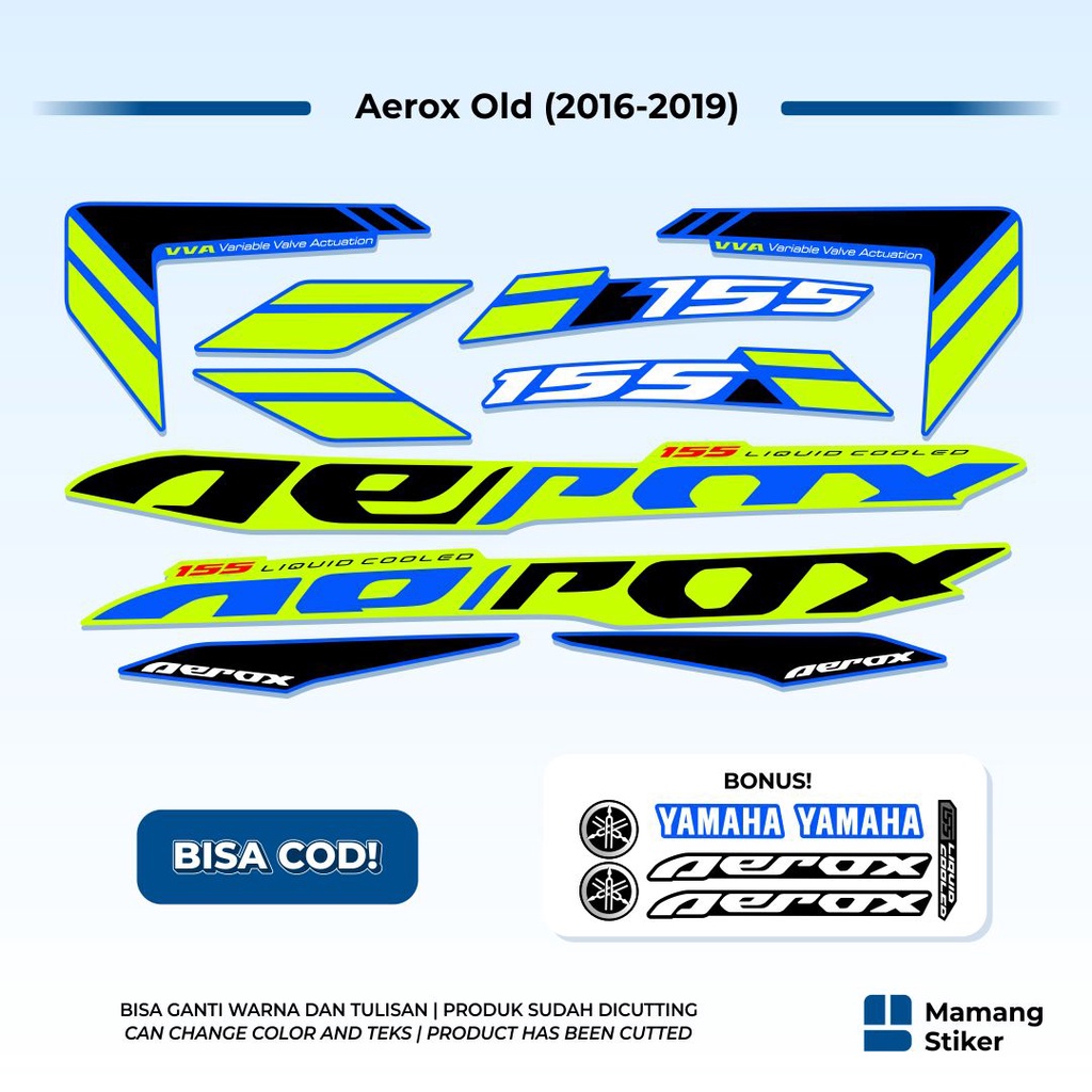 Striping Aerox Old 155 VVA Variasi (5) NVX Malaysia Thailand 2016 2017 2018 2019 Stiker Vinyl Sticke