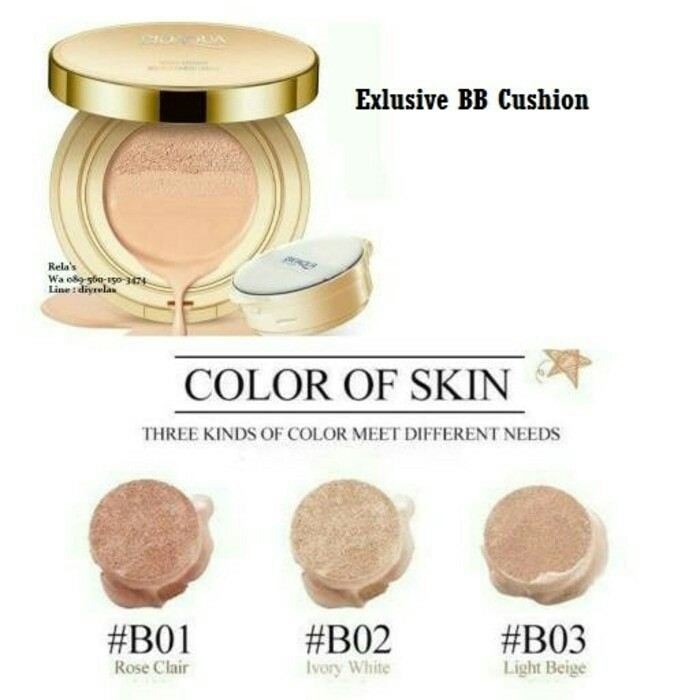 Perawatan Tubuh - Kecantikan - Make Up Wajah Bioaqua Exquisite And Delicate With Refill Bb Cushion ~