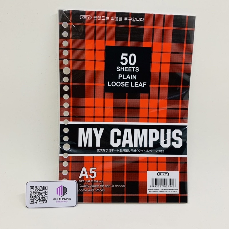 

Loose Leaf A5 Polos Tanpa Garis Isi 50 Lembar