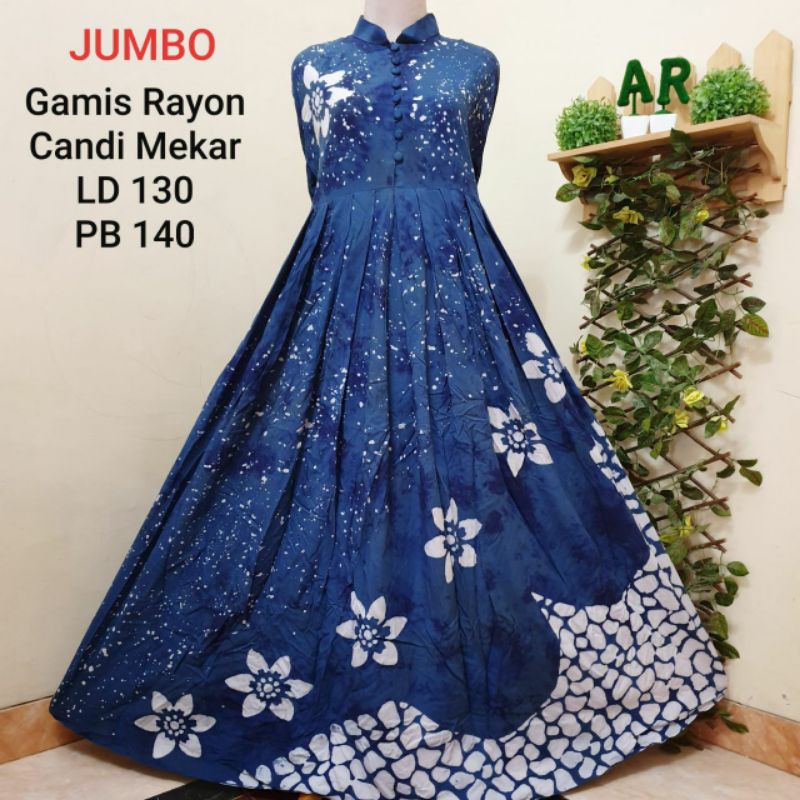 GAMIS BATIK JUMBO LD 120 - 130 GAMIS BATIK MODERN