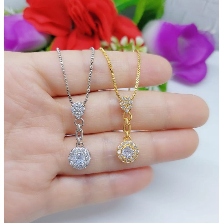 Set Kalung+Liontin Permata Xuping Lapis Emas 18k