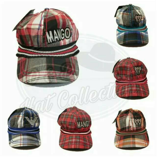 Topi Apollo Bayi & Anak Motif Kotak
