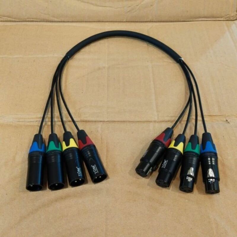 Snake Kabel 4ch TUM Original + Jack Male Female Panjang 1 Meter
