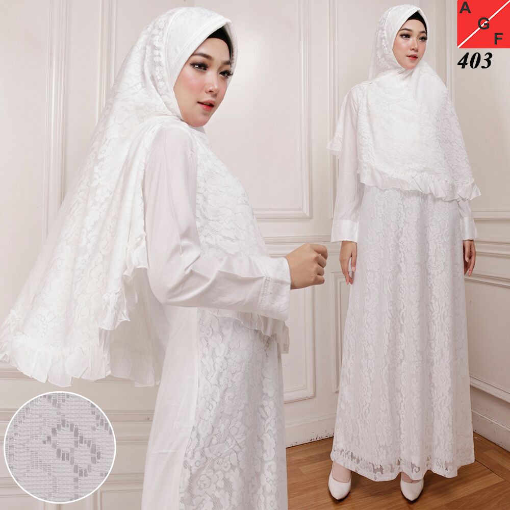 38 Model Terbaru Baju Gamis Putih Di Shopee