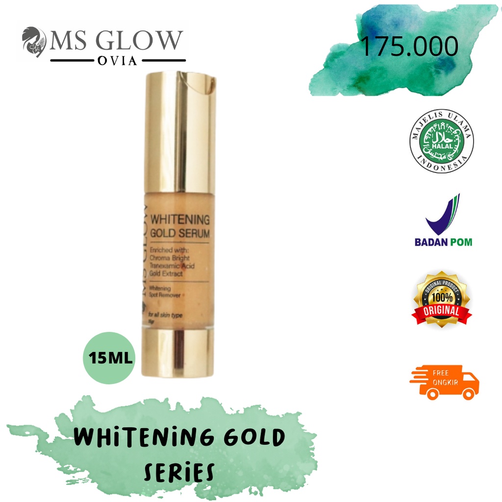 Whitening gold serum 24k ms glow / serum gold ms glow / serum gold msglow / serum ms glow / serum wh
