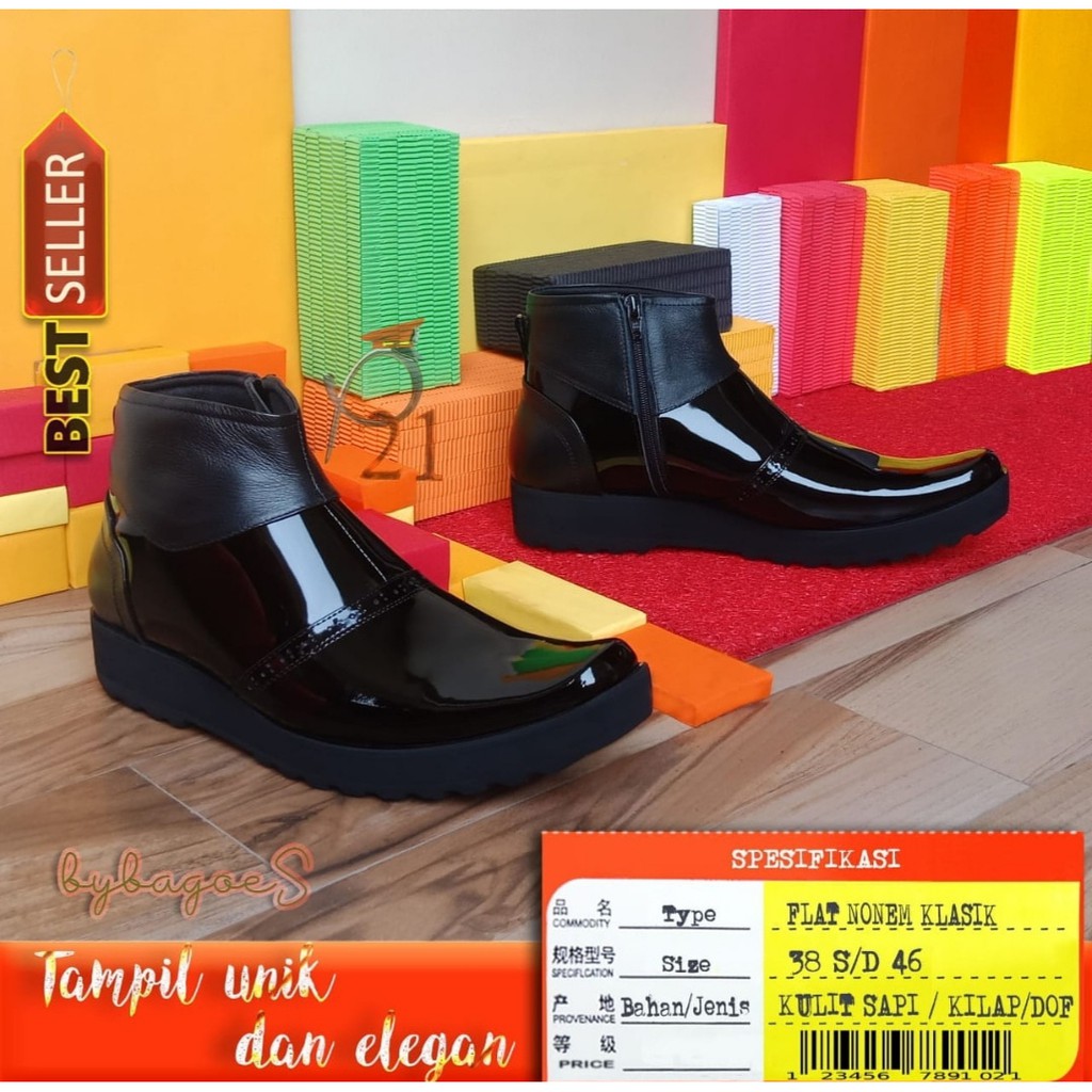 FLAT NONEM KLASIK SEPATU PRIA P21 SEPATU PDH