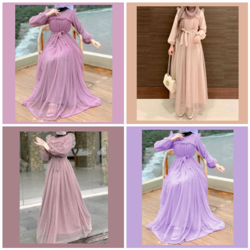 GAMIS MARBELA / GAMIS TILE POLKA / DRESS WANITA MUSLIM