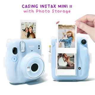 Hardcase Transparan Kamera Instax Mini 11 with Photo Storage/Casing Instax Mini