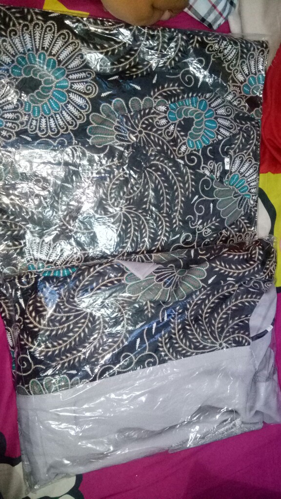 Kople Blouse Batik Kombinasi Plus Tile, Kople Blus Batik, Kople Atasan Batik, Blus Kople,atasan Blus