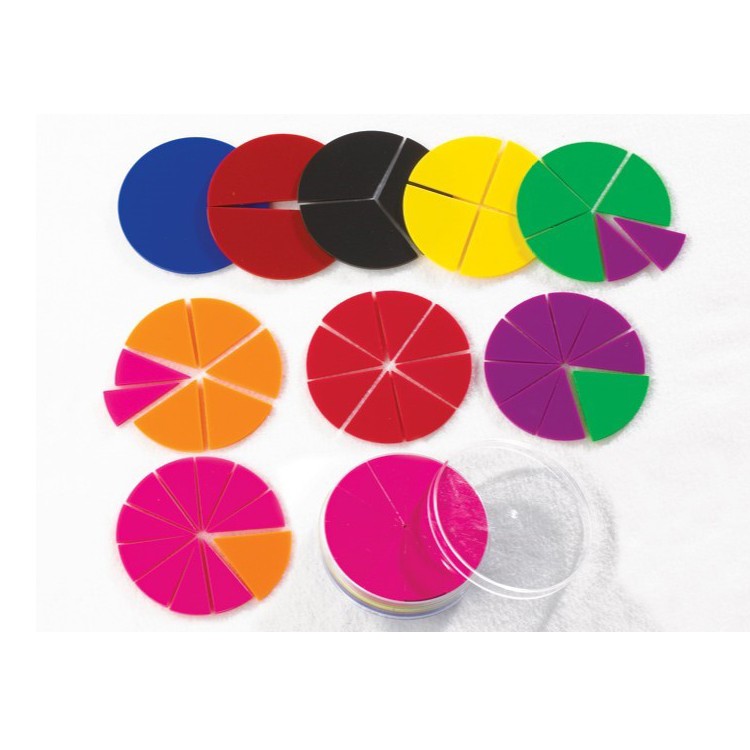 Alat peraga matematika pecahan  Edx Education Fraction Circles