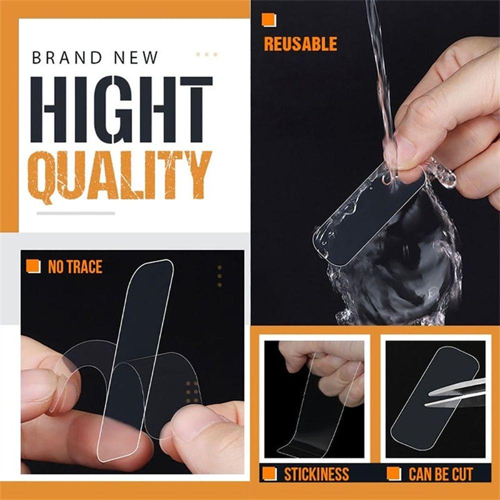 Top 60/120PCS Stiker Dua Sisi Handphone Rumah Magic Stiker Transparan Sticky Pads Anti-Slip Removable Tape