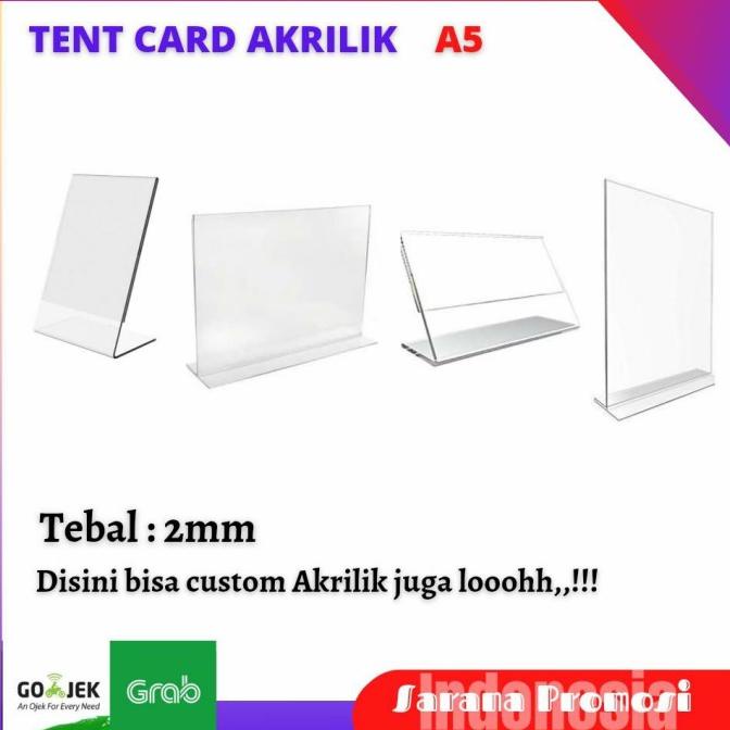 

Acrylic Desk/Tend Holder A5 - Acrilik Disply Stand - Type T