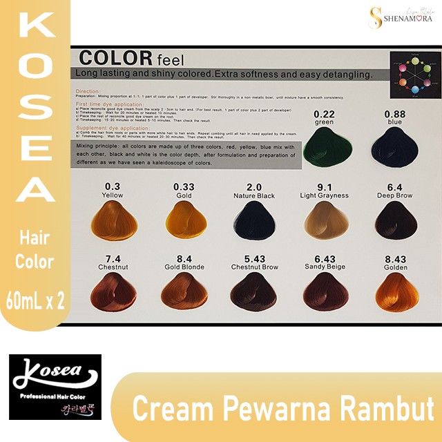 Kosea Profesional Hair Color/Cat/Semir Rambut 60 ml
