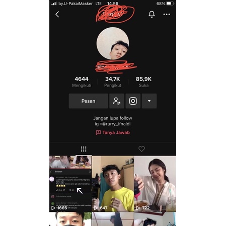 jual akun tiktok followers real 34.7k followers