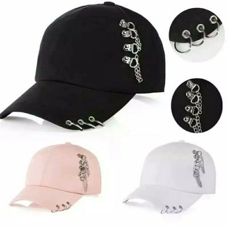 topi korea / topi anting kpop / topi baseball anting kpop
