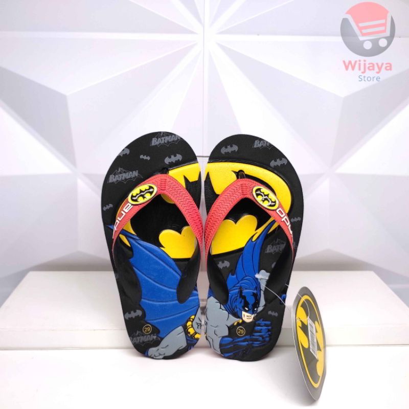 Sandal Jepit Anak Laki-Laki Ando Player 28-32 Sendal Karakter Superhero Superman Batman Desain Seru untuk Aktivitas Sehari-hari SPM BT 2301 210 103