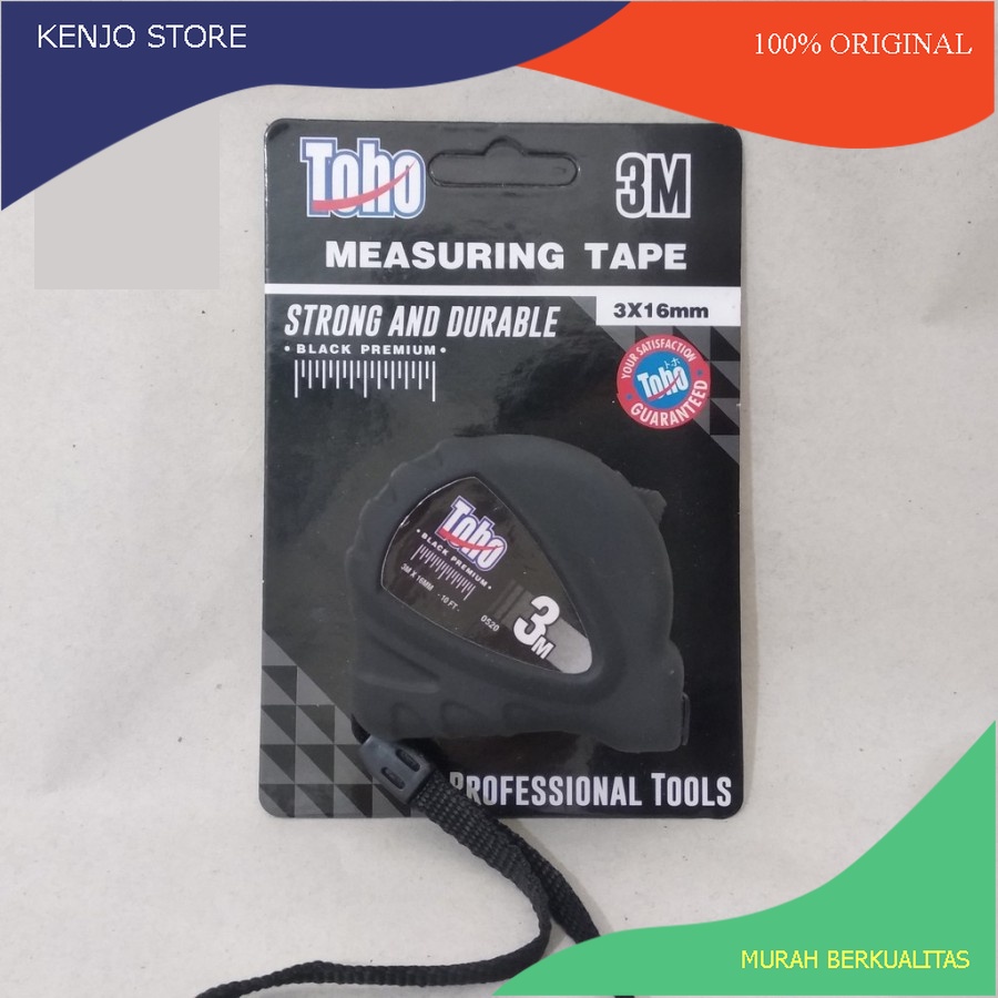 Meteran 3 meter toho black edisi  / Measuring Tape TOHO BLACK meteran 3m toho