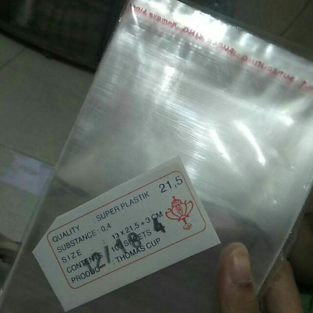 Plastik Opp Lem Tebal 12x18cm, Kemasan Souvenir Undangan Masker Baju