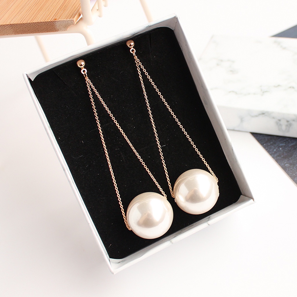 SIY  Artificial Pearl Earrings Fashion Women Temperament Long Earring Simple Wild Ear Jewelry Gifts