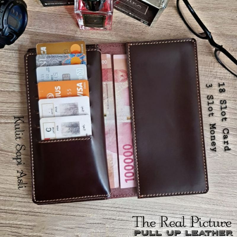 Dompet Panjang  Pria Kulit Asli Embos Kickers - 100% Kulit Sapi Asli