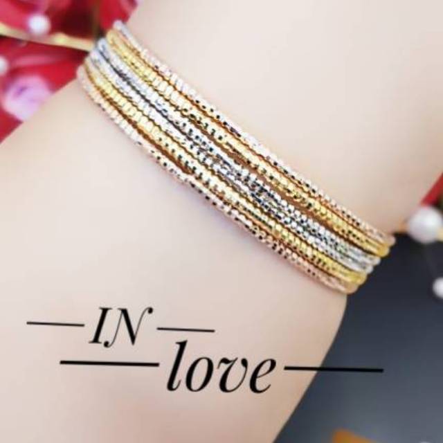 xuping perhiasan gelang cincin lapis emas 24k 2818