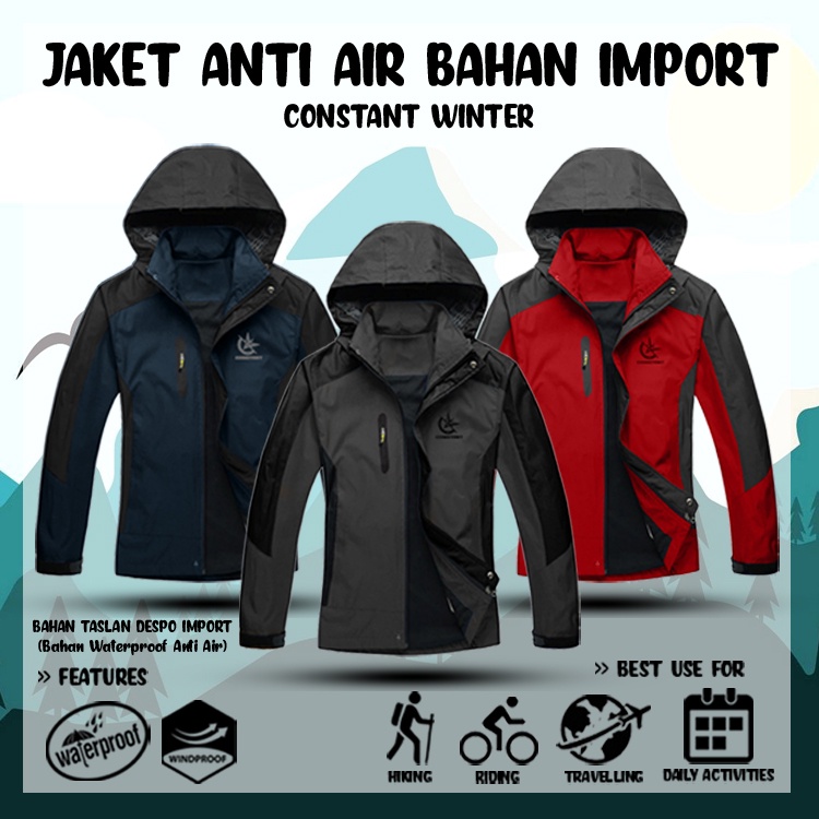 Jaket Gunung Waterproof Pria Original Constant