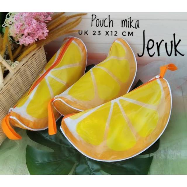 POUCH MIKA BUAH BUAH AN /TEMPAT KOSMETIK/DOMPET SERBAGUNA