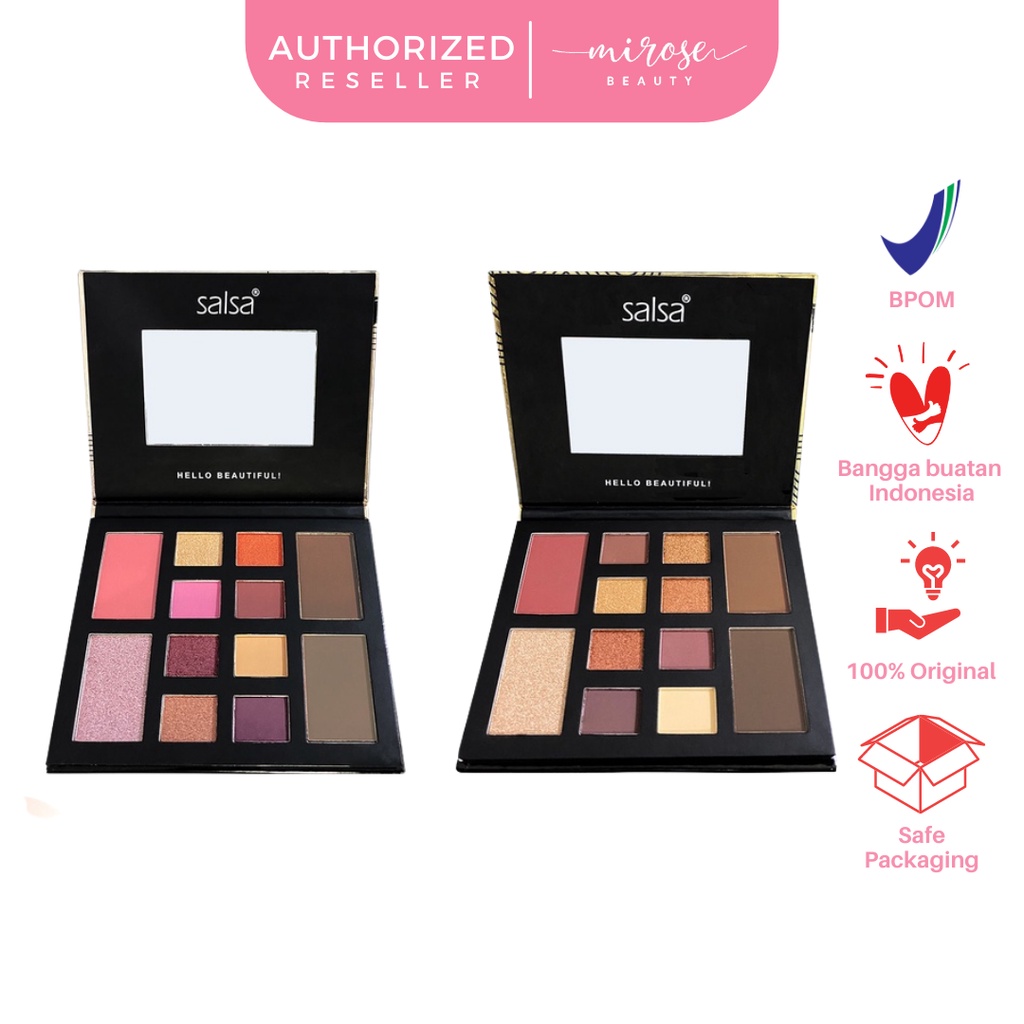 SALSA Rhapsody Face Palette - Palet Eyeshadow Blush On Contour Highlighter