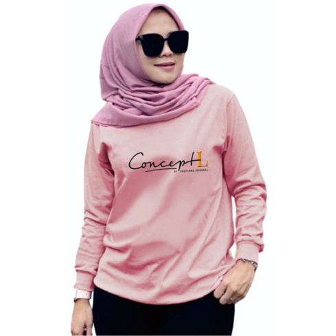 Kaos Lengan Panjang/ Kaos Sweatshirt / Atasan Wanita / Atasan Wanita Lengan Panjang / Atasan