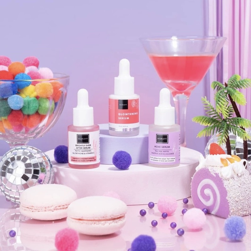serum scarlett acne , brightly , glowtwning, mini