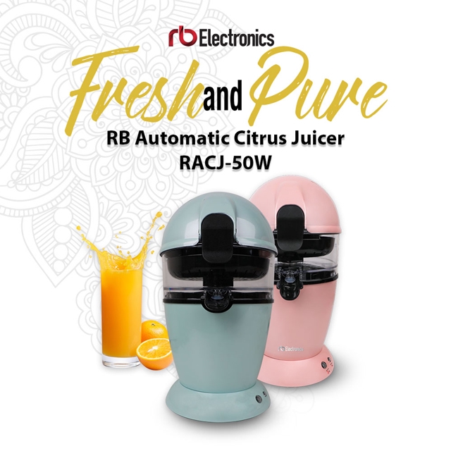 RB Juicer Buah Jeruk Otomatis Low Watt Kapasitas 400 ML